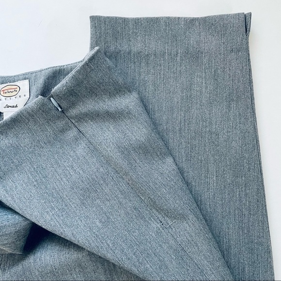 Talbots Grey Gray Dress Pants Stretch Side Zipper 12 Petite - Picture 6 of 10